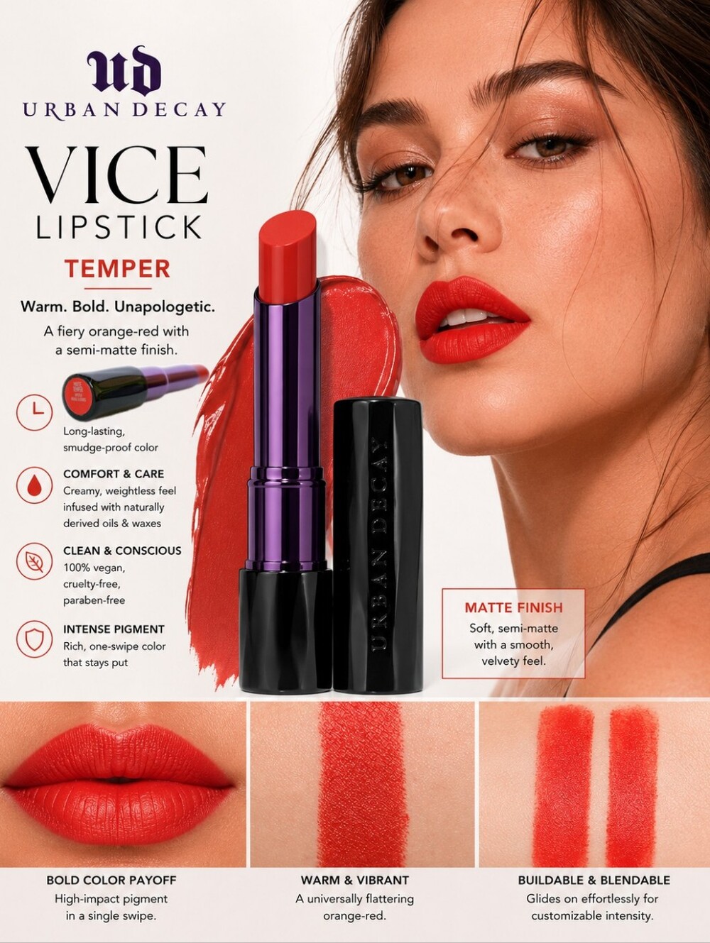 Urban Decay Matte Lipstick - Temper